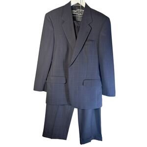 TOM JAMES Corporate Image Wool Suit 34R Navy Blue